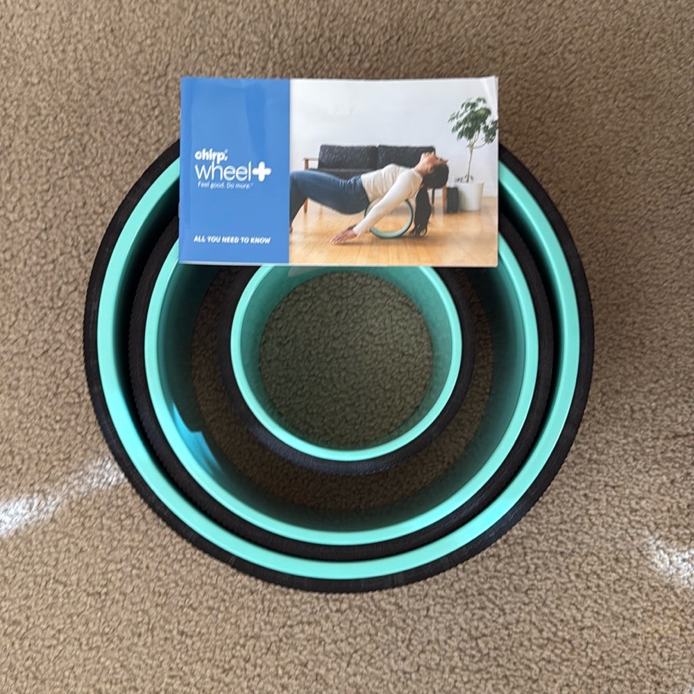 Chirp Foam Roller Wheel for Back Pain Relief, Muscle Therapy - Black - Set Of 3